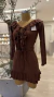 Vestido Canelado Babado - comprar online