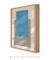 Quadro Decorativo Abstrato Geométrico Retângulo Azul com Linhas
