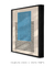 Quadro Decorativo Abstrato Geométrico Retângulo Azul com Linhas - loja online