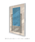 Quadro Decorativo Abstrato Geométrico Retângulo Azul com Linhas - comprar online