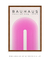 Quadro Decorativo Bauhaus Curvas Rosa na internet