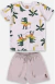 CONJUNTO UP BABY CAMISETA MALHA E BERMUDA EM TECIDO JACARÉ - comprar online