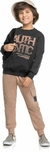 Conjunto Angerô calça bege sem capuz