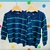 Blusa tricô fakini azul listrado