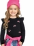 Blusa manga longa Angerô com pelinhos e pompom pink