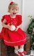 Vestido bordado Aurora vermelho