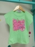 Blusa Angerô canelada verde e rosa