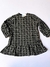 VESTIDO UP BABY MANGA LONGA EM MALHA JACQUARD XADREZ PRETO PATI NICKI - comprar online