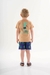 CONJUNTO UP BABY CAMISETA MALHA E SHORT MICROFIBRA CAFE COM LEITE - Pompom Kids
