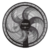 Ventilador De Mesa 30cm Super Power Mondial Preto 60w 127V - comprar online