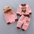 Conjunto de roupas de lã para bebês e meninas, 3 peças.