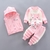 Conjunto de roupas de lã para bebês e meninas, 3 peças.