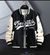 Uniforme unissex de beisebol slim fit, casaco Hip Hop na internet
