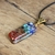 pingente de cura de energia natural 7 chakras, colar feminino com pedra de chakr