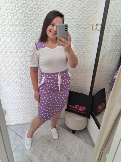 Conjunto Social Poá Lavanda Deise - Mi Amore