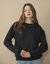 Maxi Buzo Cuello Redondo Negro T: S/L (BU000258)