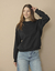 Maxi Buzo Cuello Redondo Negro T: S/L (BU000258) - comprar online