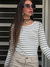 Remera Viscosa Lycra Rayada Cuello U T: S/L (RL000487)