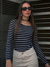 Remera Viscosa Lycra Rayada Cuello U T: S/L (RL000487) - comprar online