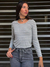 Remera Viscosa Lycra Rayada Cuello U T: S/L (RL000487) en internet