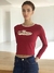 Remera Belen Only Good Times Contratono Algodon Lycra T: S/L (RL000498) en internet