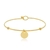 BRACELETE FIO COM MEDALHA DOURADO