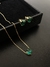 CONJUNTO CORAÇÃO VERDE DOURADO
