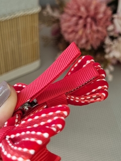 Parzinho Belle vermelho veludo - Dhe laços