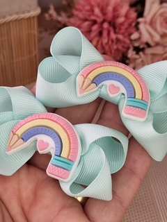 Parzinho lápis arcoiris escolar