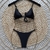 Trijunto Com Alças Decorativas E Saia - preto - comprar online