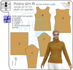 Imagen de 053. Molde para Camiseta cuello polera