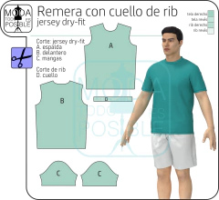 001E. Molde digital para Remera de entrenamiento en internet
