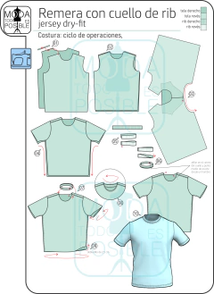 001E. Molde digital para Remera de entrenamiento - Moldes digitales andreacecilia20