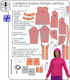 039. Molde para Campera liviana rompe-vientos en internet