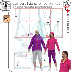 039. Molde para Campera liviana rompe-vientos - comprar online