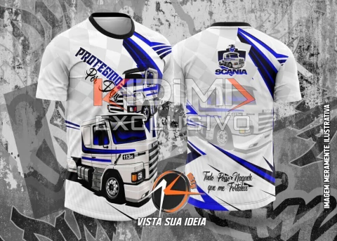 Camiseta Caminhão Carreta Estradeiros Raiz Scania 113h