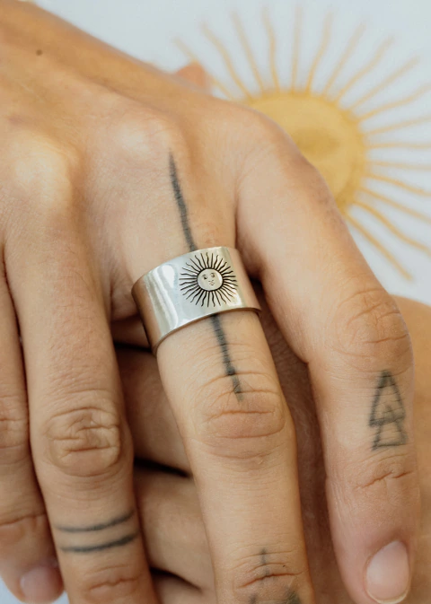 Anillo cinta 1,5 - Sol de Mayo