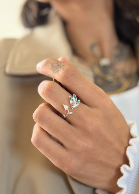 Anillo colibrí - Cód: 211
