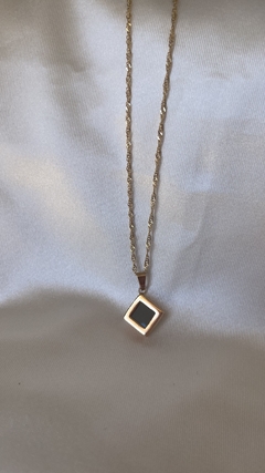 Conjunto cadena + dije rombo