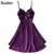 Mulheres sexy seda cetim noite vestido sem mangas camisola de renda sono plissad - comprar online