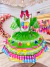 Vestido Infantil Junino Festas Verde Colorido Luxo - comprar online