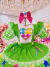Vestido Infantil Junino Festas Verde Colorido Luxo na internet