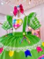 Vestido Infantil Junino Festas Verde Colorido Luxo - loja online