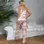 Pijamas femininos conjunto de pijama de duas peças conjunto de pijamas de seda - comprar online