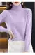 100% lã merino camisola de caxemira feminina camisola de malha gola alta manga - comprar online