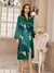 Kimono camisola elegante cetim robe para mulheres verão sleepwear macio luxuoso