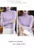 100% lã merino camisola de caxemira feminina camisola de malha gola alta manga - ASHASTORE