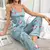 Pijamas femininos conjunto de pijama de duas peças conjunto de pijamas de seda - comprar online