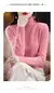 100% lã merino camisola de caxemira feminina camisola de malha gola alta manga - comprar online