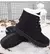 Botas femininas de pele quente botas de tornozelo para mulheres sapatos de inver